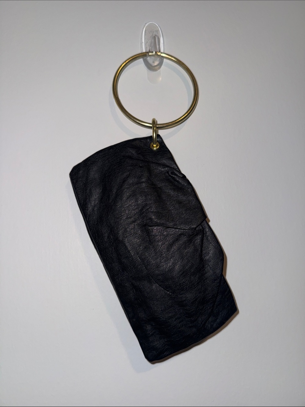 Black Pleather Wristlet